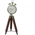 Antique Wooden Tripod Wall Clock (28 Inches) - photo