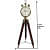Wooden and Metal Tripod Clock with Big Size Stand Antique Look - front_view