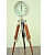 18 Inch Adjustable Tripod Stand Floor Clock  With Shiny Aluminum Finish - photo