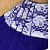 Royal Blue Set Of 6 Cotton Placemats - rear_view