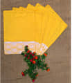 Sunny Yellow Set Of 6 Cotton Placemats - top_view
