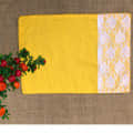 Sunny Yellow Set Of 6 Cotton Placemats - rear_view