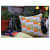 Orange Cotton Geometric Pattern Cushion Covers (Set Of 2) - front_view