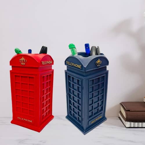 Telephone Booth Pen Holder