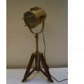 Tripod Spot Light Table Lamp In Mango Wood - front_view
