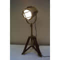 Tripod Spot Light Table Lamp In Mango Wood - rear_view