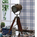 Tripod Antique Brass Studio Spot Light Lamp with Adjustable Tripod - front_view