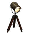 Tripod Antique Brass Studio Spot Light Lamp with Adjustable Tripod - top_view
