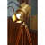 Wood Tripod Brass Antique Floor Lamp and Spot Camera Focus Light - photo