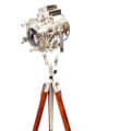 Tripod Spot Lamp Floor With Chrome Nickel Spotlight Focus - front_view