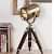 Brass Floor Tripod Stand Spot Light Lamp (Brown) - top_view