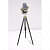 Hollywood Modern Floor Lamp Antique Designer Spotlight Wood - front_view