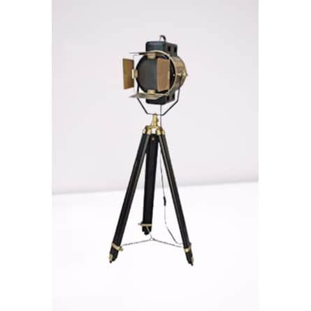 Hollywood Modern Floor Lamp Antique Designer Spotlight Wood - top_view