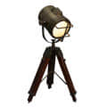 Wooden Tripod  Brass Studio Spot Light Lamp - photo