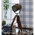 Wooden Tripod  Brass Studio Spot Light Lamp - front_view
