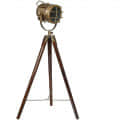 Brass Tripod Antique Floor Stand Spot Light (Brown)Pack of 1 - photo