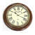 Wooden & Antique Wall Clock Roman Brown - front_view