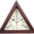 Wooden Designer Big Wall Clock (Brown, 12 Inches) - photo