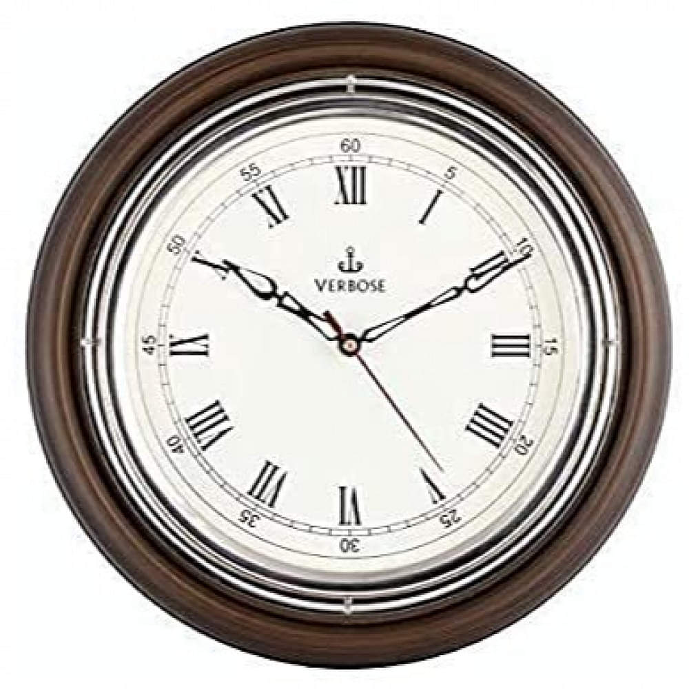 Antique Wooden Wall Clock Natural Pine 12 Inch - photo