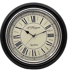 Wall Clock Wooden Antique (Size 16 Inch) - photo