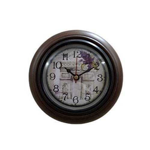 Wall Clock Wooden Antique Wood Carving Home Decor 6"
