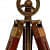 Victorian London 14" Brass Telescope on Tripode Stand Antique - left_view
