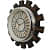 6" Antique Style Wooden Wall Clock - front_view
