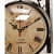 12 Inch Dial Vintage Antique Black Station Double Sided Wall Clock - top_view