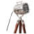 Light Stand  Nautical Floor Lamp Spotlight Wooden Tripod Stand - front_view