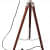 Light Stand  Nautical Floor Lamp Spotlight Wooden Tripod Stand - rear_view