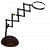 Antique Style Solid Brass Magnifying Lens Glass with Zigzag Stand - front_view