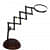 Antique Style Solid Brass Magnifying Lens Glass with Zigzag Stand - rear_view