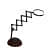 Antique Style Solid Brass Magnifying Lens Glass with Zigzag Stand - right_view