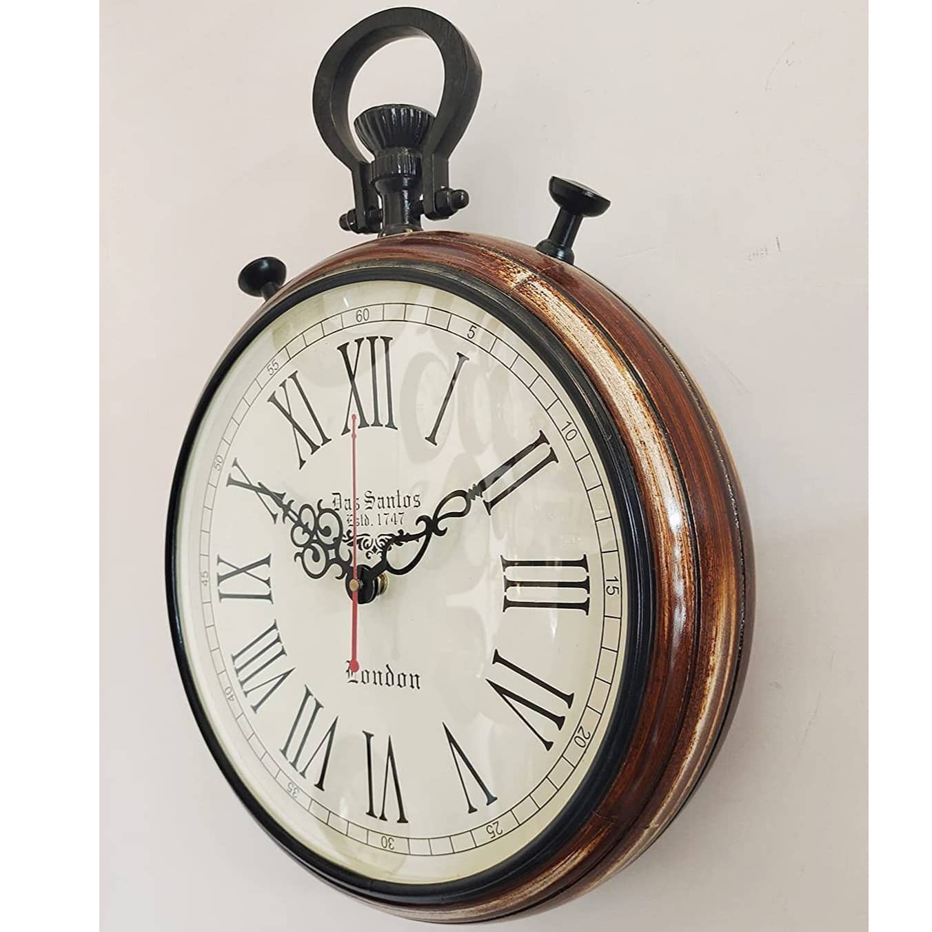 Wooden Wall Clock Handmade Clock Vintage Style Art