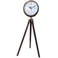 Floor Clock with Wooden Tripod Home Decorative Gift - front_view