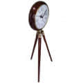 Floor Clock with Wooden Tripod Home Decorative Gift - top_view