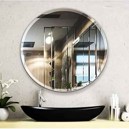Aaina HD Silver Round Decorative Hanging Wall Mirror (Large 20") - photo