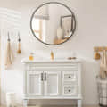 Aaina HD Silver Round Decorative Hanging Wall Mirror (Medium 16") - photo