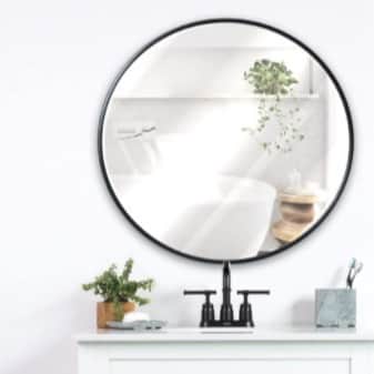 Aaina HD Silver Round Decorative Hanging Wall Mirror (Medium 16") - front_view