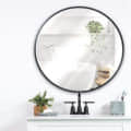 Aaina HD Silver Round Decorative Hanging Wall Mirror (Medium 16") - front_view