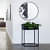 Aaina HD Silver Round Decorative Hanging Wall Mirror (Medium 16") - rear_view