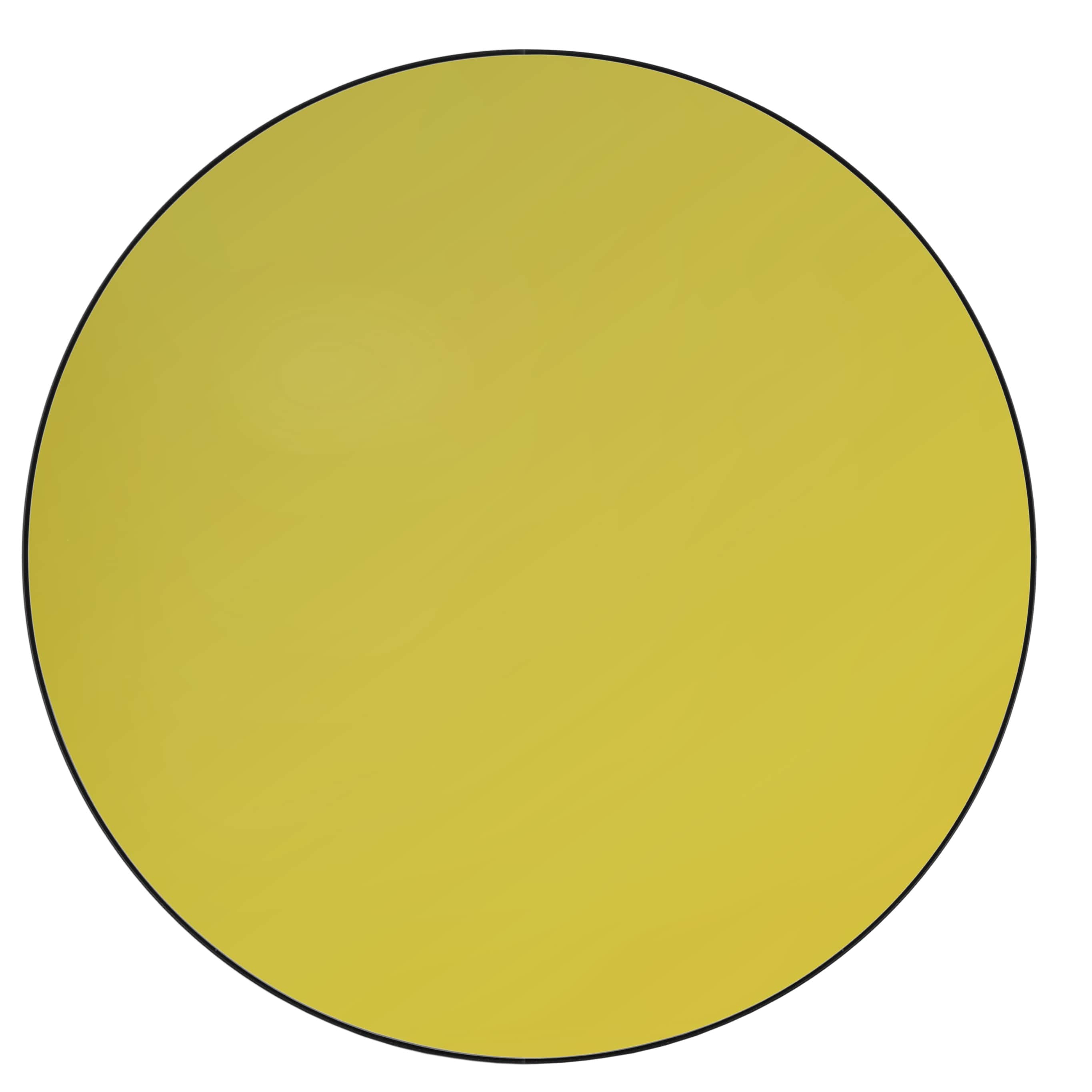 Aaina Gold Round Decorative Hanging Wall Mirror (Medium 12") - rear_view