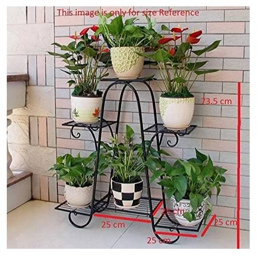 Derby Six Tier Plant Stand (Black)