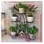 Derby Six Tier Plant Stand (Black) - right_view