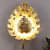 Jamila Golden Leaf Iron Wall Light - top_view
