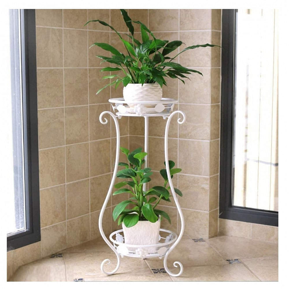 Flower Pot Stand (Planter Style, White) - photo