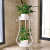 Flower Pot Stand (Planter Style, White) - rear_view