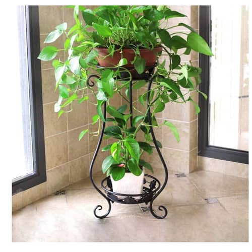Sebastian Metal Plant Stand (Black)