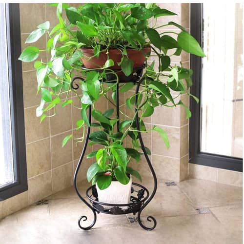 Sebastian Metal Plant Stand (Black)