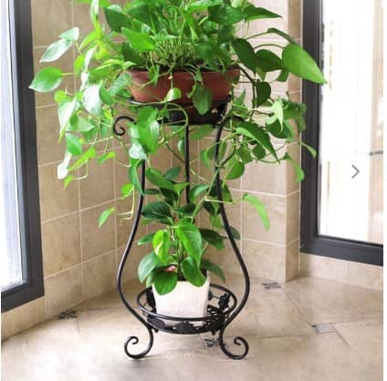 Sebastian Metal Plant Stand (Black)